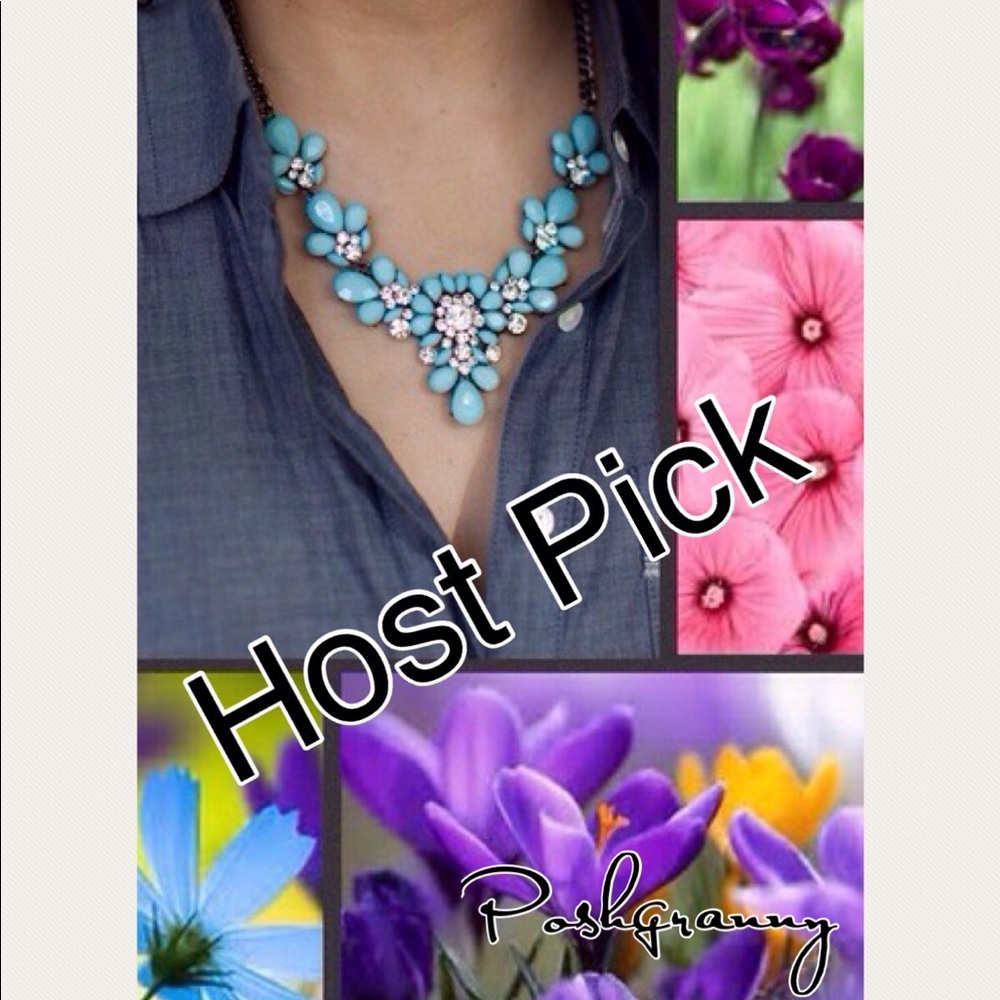 ๐ฅHP 06/27/18๐ฅ ๐ทMINTY-BLUE STATEMENT NECKLACE๐ท - Picture 1 of 2